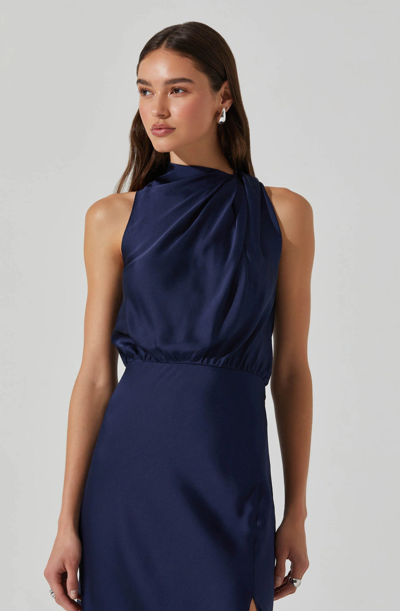 jelyn satin midi dress ASTR The Label Jelyn Satin Midi Dress