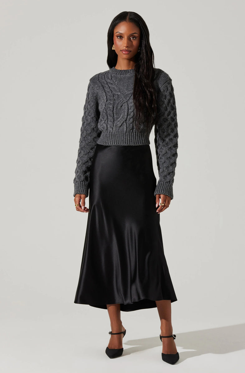 ASTR The Label Windsey Satin Maxi Skirt – Ella James