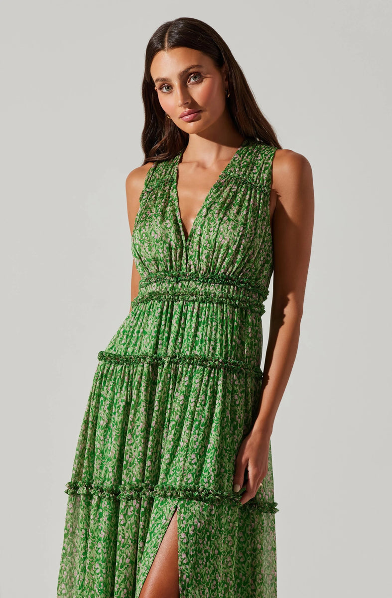 ASTR The Label Edessa Tiered Ruffle Maxi  Ella James