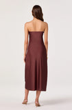 ASTR The Label Annabeth Floral Satin Strapless Maxi Dress