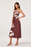 ASTR The Label Annabeth Floral Satin Strapless Maxi Dress