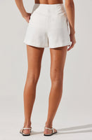 ASTR The Label Artice Pleated Linen-Blend Shorts