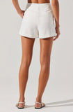 ASTR The Label Artice Pleated Linen-Blend Shorts