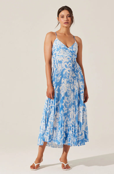 ASTR The Label Floral Blythe Plisse Midi Dress Ella James ASTR The Label Floral Blythe Plisse Midi Dress Ella James