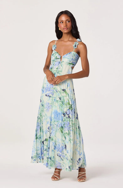 astr the label floral maxi dress Fritillaria Floral Maxi Dress Mint Purple Floral / M