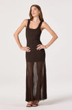 ASTR The Label Glena Ribbed Knit Drop Waist Maxi Dress