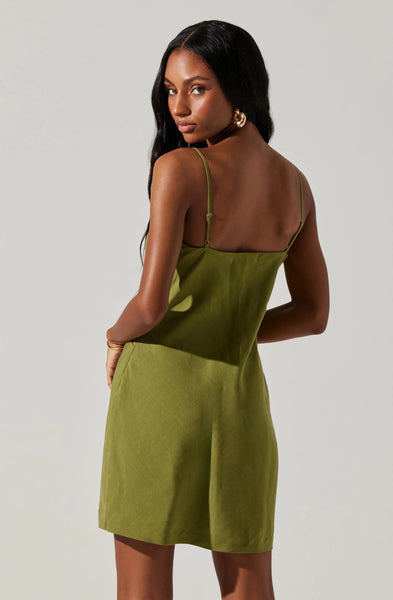 ASTR the Label Women's Isadora Draped Minidress - Green - Size Small ASTR the Label Women's Isadora Draped Minidress - Green - Size Small