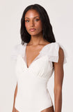 ASTR The Label Maelie Bow Shoulder Bodysuit