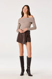 ASTR The Label Oaklee Faux Leather Skort