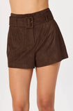 ASTR The Label Rain Faux Suede High-Rise Shorts