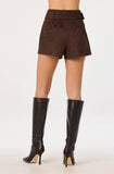 ASTR The Label Rain Faux Suede High-Rise Shorts