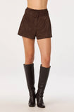 ASTR The Label Rain Faux Suede High-Rise Shorts
