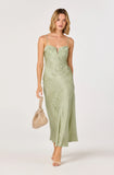 ASTR The Label Tyla Satin Bias-Cut Maxi Dress