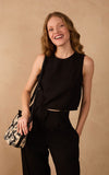 Dress To Geometric Linen Tank