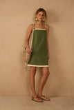 Dress To Contrast Layered Mini Dress