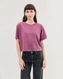 Richer Poorer Relaxed Crop Tee in Burgundy