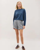 Richer Poorer Relaxed Crop Long Sleeve Tee in Moonlit Ocean