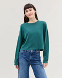Richer Poorer Relaxed Crop Long Sleeve Tee in Rainforest