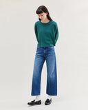 Richer Poorer Relaxed Crop Long Sleeve Tee in Rainforest