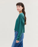 Richer Poorer Relaxed Crop Long Sleeve Tee in Rainforest