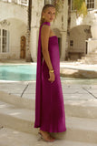 Runaway Plum Elsa Strapless Scarf Dress