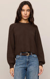 Z Supply Coming Up Cozy Sweater-Dark Chocolate