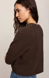 Z Supply Coming Up Cozy Sweater-Dark Chocolate