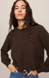 Z Supply Coming Up Cozy Sweater-Dark Chocolate