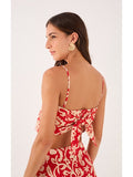 Dress To Scarf Style Top In Summer Print