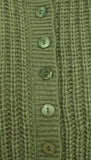 Minkpink Eden Green Cable Knit Cropped Cardigan