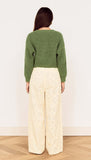 Minkpink Eden Green Cable Knit Cropped Cardigan