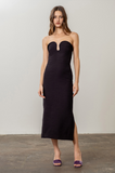 Moon River Strapless Sculped Midi