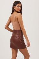 ASTR The Label Meika Faux Leather Mini Skirt