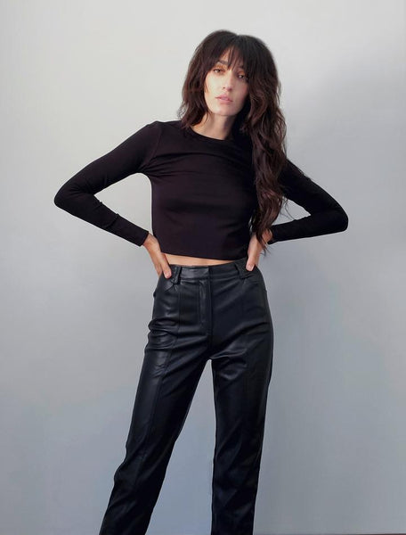 LBLC The Label Jen Vegan Leather Trouser