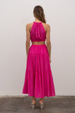 Moon River Cutout Tiered Maxi Dress